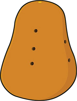 A blank potato person.